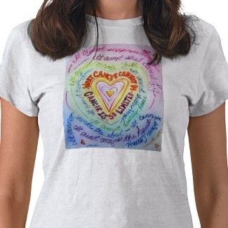 Rainbow Cancer Cannot Heart T-shirt