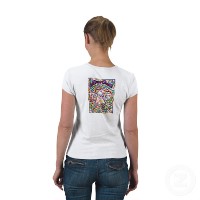 Spring Hearts Cancer Angel T-shirt (Back)