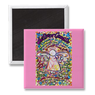 Spring Hearts Cancer Angel Magnet 