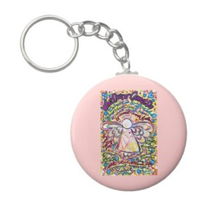 Spring Hearts Cancer Cannot Do Angel Keychain 