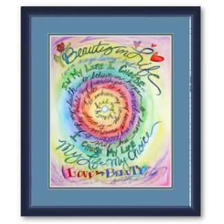 Beauty in Life Rounded Rainbow Framed Art Print
