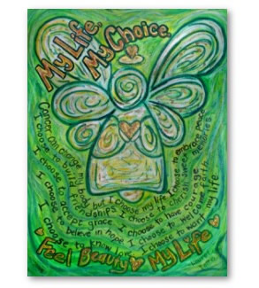My Life, My Choice Green Cancer Angel Poster Art Print