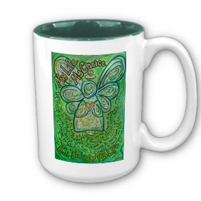 My Life, My Choice Green Cancer Angel Coffee Mug