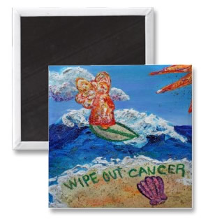 Wipe Out Cancer Angel Magnet