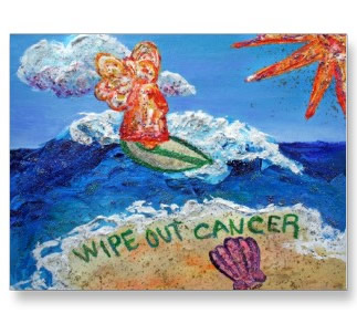 Wipe Out Cancer Angel Postcard