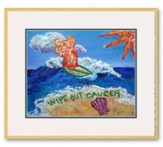ipe Out Cancer Angel Framed Poster Art Print
