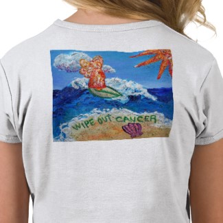 Wipe Out Cancer Angel T-shirt Image Backside