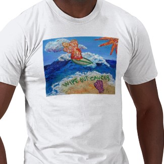Wipe Out Cancer Angel T-shirt Image on Front
