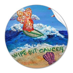 Wipe Out Cancer Angel Sticker