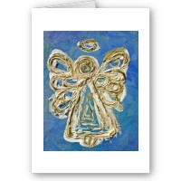 Blue Angel Greeting or Note Card
