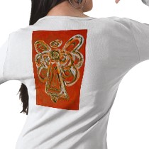 Orange Angel T-shirt (Image on Back) shirt