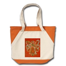 Orange Angel Tote Bag bag