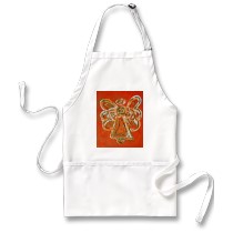 Orange Angel Apron apron