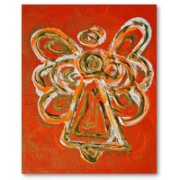 Orange Angel Poster Art Print