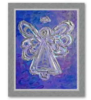 Purple Angel Artwork Silver Frame