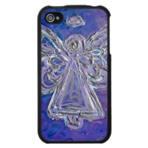 Purple Angel iPhone Cases