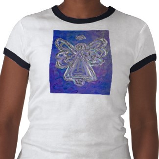 Purple lavendar angel t-shirt image front shirt