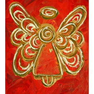 Red Angel Ornament Photo Sculpture Painting Print