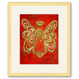 Red Angel Artwork Framed Poster Print