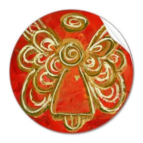 Red Angel Sticker