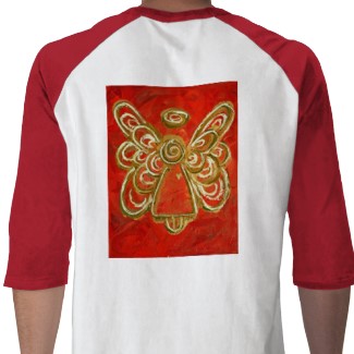 Red Angel T-shirt Image Back Shirt