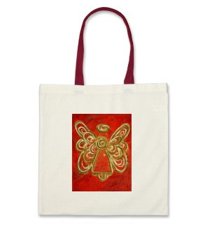 Red Angel Tote Bag Canvas Cotton