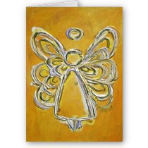Yellow Angel Greeting Card card