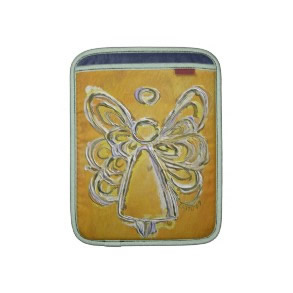 Yellow Angel Art Painting iPad Computer Sleeves rickshawsleeve