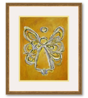 Yellow Angel Artwork Framed Painting