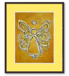 Yellow Angel Art Painting Framed