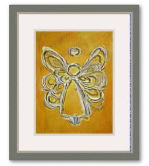 Yellow Angel Artwork Framed Painting Art Angels