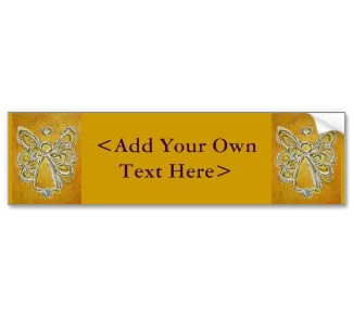 Yellow Angel Bumper Sticker