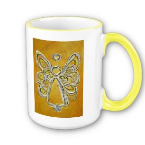 Yellow Angel Wings Mug