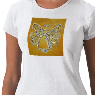 Yellow Angel Art Painting T-shirt (Front)