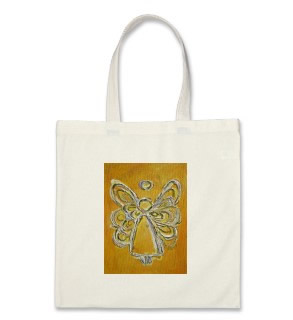 Yellow ANgel Wings Tote Bag