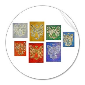 Angel Color Series Paintings Stickers