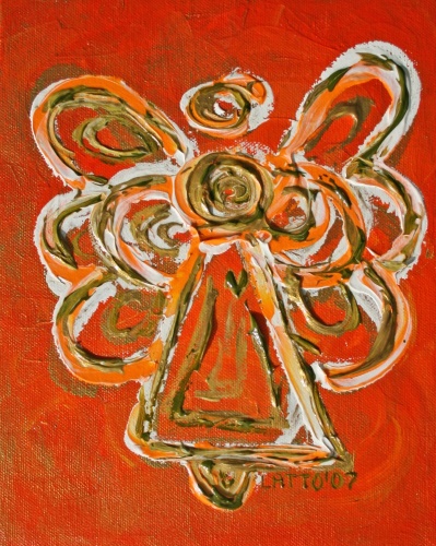 Orange Angel Painting