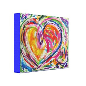 Heart of Joy Painting Canvas Art Print wrappedcanvas