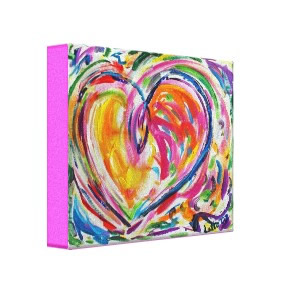 Heart of Joy Painting Canvas Art Print wrappedcanvas