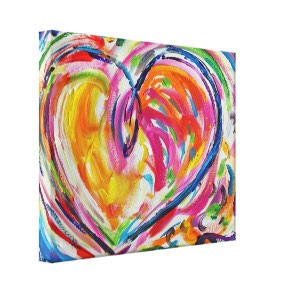 Heart of Joy Painting Canvas Art Print wrappedcanvas