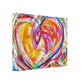 Heart of Joy Painting Canvas Art Print wrappedcanvas