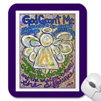 Serenity Prayer Angel Mousepad (English)