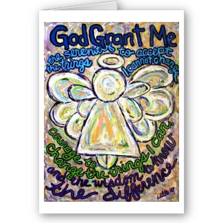 Serenity Prayer Angel Art Greeting or Note Cards card
