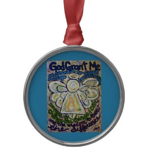 Serenity Prayer Angel Art Painting Ornament Charm ornament