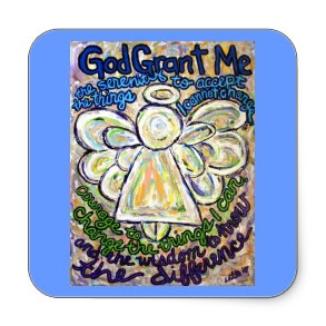 Serenity Prayer Angel Art Painting Stickers sticker