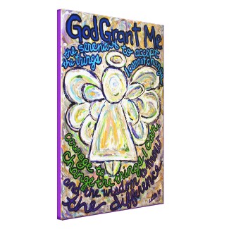 Serenity Prayer Angel Painting Canvas Art Print wrappedcanvas