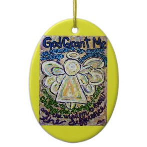 Serenity Prayer Angel Painting Ornament Pendant ornament
