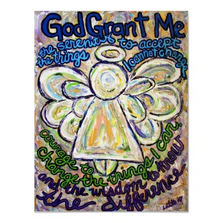 Serenity Prayer Angel Painting Poster Art Print print