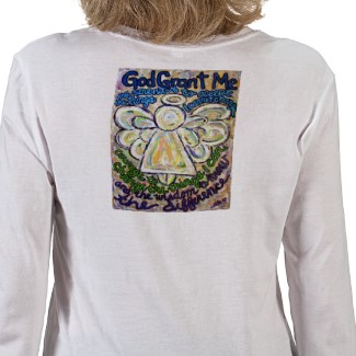 Serenity Prayer Angel T-shirt (Back) shirt