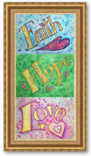 Faith, Hope, Love Framed Print